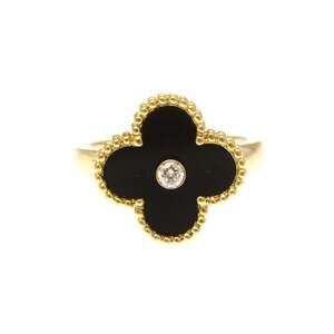 Van Cleef & Arpels Vintage Alhambra Yellow Gold (18K) Fashion Diamond,Onyx Ba...
